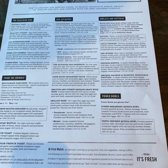 First Watch - Front of menu - American Near Me - Aurora, Colorado First Watch - Front of menu - American Near Me - Aurora, Colorado