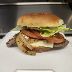 Webb Farms of VA - New York Strip  Sandwich- Lettuce, Tomato, Swiss Cheese, Mayo, Grilled Onions