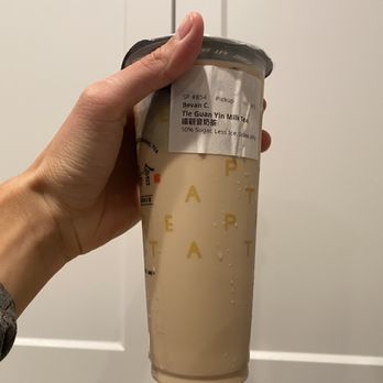 TP Tea - Tie Guanyin Milk Tea w/ Grass Jelly, 50% - Bubble Tea Near Me - Irvine, California