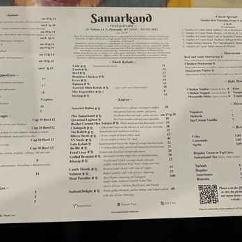 Samarkand Restaurant - Menu - Uzbek Near Me - Minneapolis, Minnesota Samarkand Restaurant - Menu - Uzbek Near Me - Minneapolis, Minnesota