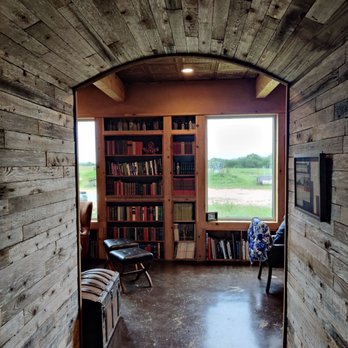 Andalusia Whiskey - Library in the tasting room - Distilleries Near Me - Blanco, Texas Andalusia Whiskey - Library in the tasting room - Distilleries Near Me - Blanco, Texas