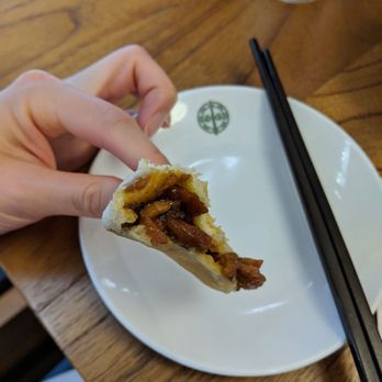 Tim Ho Wan - Closeup/inside of mini char siu buns. Yum! - Dim Sum Near Me - Honolulu, Hawaii Tim Ho Wan - Closeup/inside of mini char siu buns. Yum! - Dim Sum Near Me - Honolulu, Hawaii