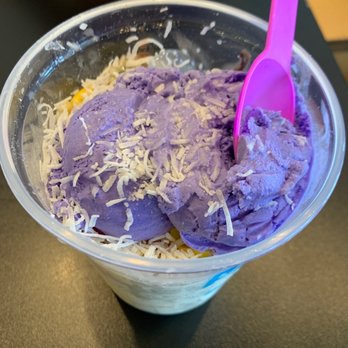 Snowflakes - Extra Ube ice cream in Lola's halo halo. Second chance visit. - Shaved Ice Near Me - Artesia, California Snowflakes - Extra Ube ice cream in Lola's halo halo. Second chance visit. - Shaved Ice Near Me - Artesia, California