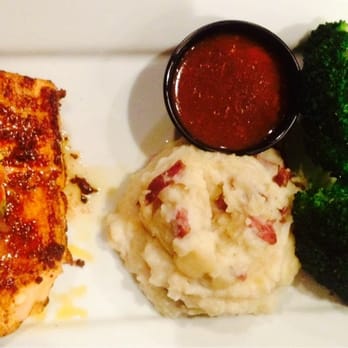 Funny Bone Comedy Club - Salmon. Came with mango salsa. The salmon was a little spicy but my friend said it was good. - Comedy Clubs Near Me - Columbus, Ohio Funny Bone Comedy Club - Salmon. Came with mango salsa. The salmon was a little spicy but my friend said it was good. - Comedy Clubs Near Me - Columbus, Ohio