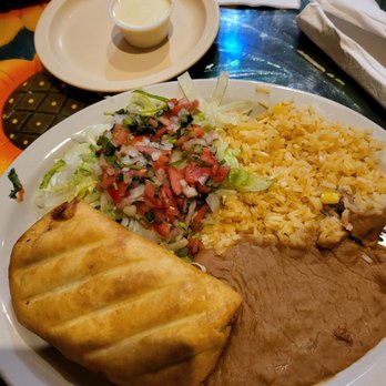 El Camino Real - Chimichanga, cheese sauce on the side - Mexican Near Me - Guntersville, Alabama El Camino Real - Chimichanga, cheese sauce on the side - Mexican Near Me - Guntersville, Alabama