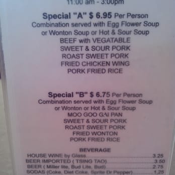 Wo Fat - Lunch special menu - Chinese Near Me - Las Vegas, Nevada
