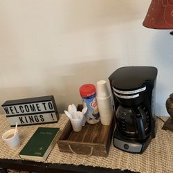King's Chapel - This is the entrance where you can find coffee restrooms water Hopeful literature to pick up and read the sanctuary is open to all