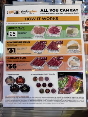Menu photo 2 Shabu Plus Rotary Hot Pot Wicker Park Chicago, IL Menu photo 2 Shabu Plus Rotary Hot Pot Wicker Park Chicago, IL