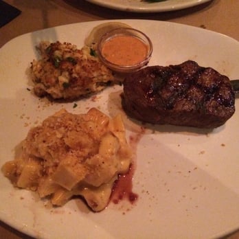 Bonefish Grill - Great steak, crab cake and potatoes au gratin made a special and magical thing on my plate - Seafood Near Me - Kissimmee, Florida
