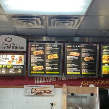 Quiznos - the menu of a fast food restaurant - Sandwiches Near Me - Chicago, Illinois