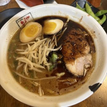 Ramen Ryoma - Black garlic with egg - Ramen Near Me - Beaverton, Oregon