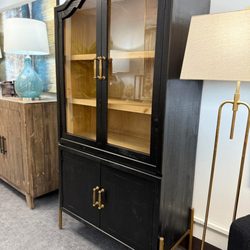 Johnson's Furniture & Mattress - Hand Finished, Solid Wood Vitrine with the option to customize finish
