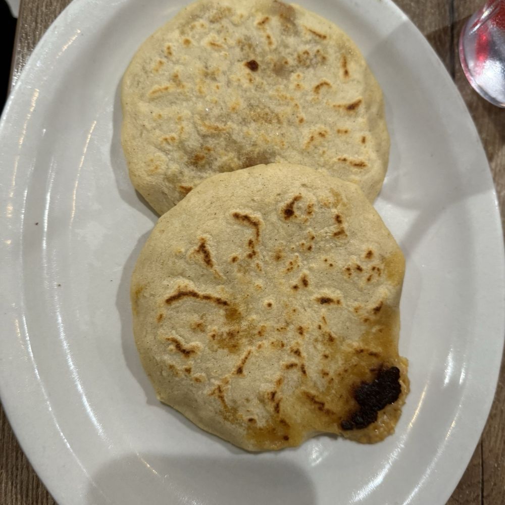 Vos Pupusas - Pupusa de arroz frijol y queso (rice flour bean and cheese) Pupusa de chicharron y queso (pork and cheese) - Salvadoran Near Me - Palmdale, California Vos Pupusas - Pupusa de arroz frijol y queso (rice flour bean and cheese) Pupusa de chicharron y queso (pork and cheese) - Salvadoran Near Me - Palmdale, California