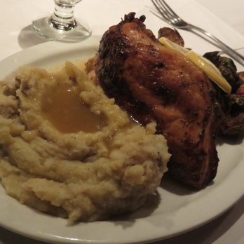 Back Bay Social - Chicken, lemon roasted, mashed, brussels, gravy $23 Back Bay Social Club 11/2016 - New American Near Me - Boston, Massachusetts Back Bay Social - Chicken, lemon roasted, mashed, brussels, gravy $23 Back Bay Social Club 11/2016 - New American Near Me - Boston, Massachusetts