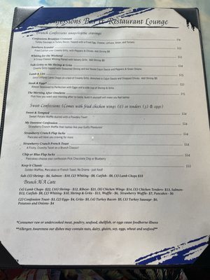 Menu photo 1 Confessions Bar & Restaurant Lounge Cincinnati, OH Menu photo 1 Confessions Bar & Restaurant Lounge Cincinnati, OH
