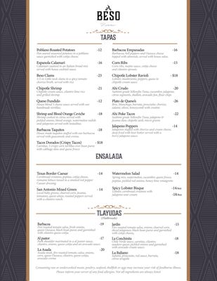 Menu photo 4 Beso Cocina Nipomo, CA Menu photo 4 Beso Cocina Nipomo, CA