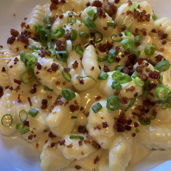 Oak Hill Post - Gnocchi with ricotta and bacon bits. Enjoyed the texture of the gnocchi and the smoothness of the sauce! - New American Near Me - Pittsburgh, Pennsylvania