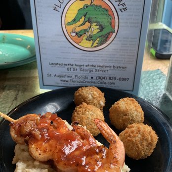 Florida Cracker Cafe - Shrimp and grits and crab balls - Seafood Near Me - Saint Augustine, Florida