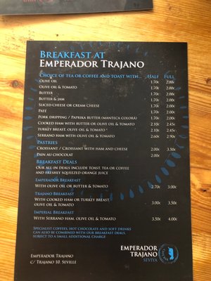 Menu photo 6 Emperador Trajano Seville, SE