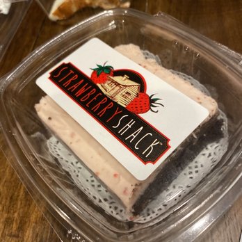 Strawberry Shack - Chocolate brownie with strawberry frosting - Desserts Near Me - Carlsbad, California Strawberry Shack - Chocolate brownie with strawberry frosting - Desserts Near Me - Carlsbad, California