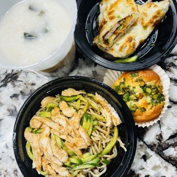 Formosa - Congee with Preserved Egg and Pork, Taiwanese Sesame Cold Noodle with Chicken, Crispy Pancake Wrap with Pork, pork floss bread roll - Taiwanese Near Me - Boulder, Colorado