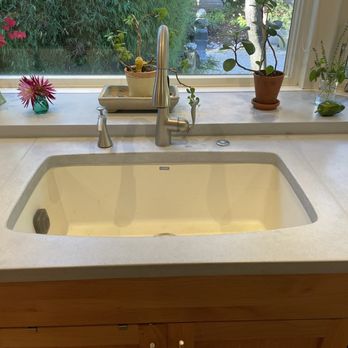 Multnomah Restoration - After: Kitchen countertop around sink - Refinishing Services Near Me Multnomah Restoration - After: Kitchen countertop around sink - Refinishing Services Near Me