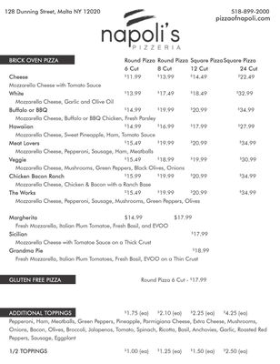 Menu photo 3 Napoli's Pizzeria Malta, NY Menu photo 3 Napoli's Pizzeria Malta, NY