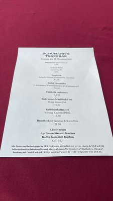 Menu photo 1 Schumann's Tagesbar Munich, BY Menu photo 1 Schumann's Tagesbar Munich, BY