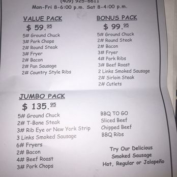 Doreck's Meat Market - Family packs - Meat Shops Near Me - Santa Fe, Texas