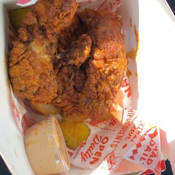 Clyde's Hot Chicken - Level 2 spicy 3 piece tenders - Chicken Shop Near Me - Montclair, California