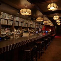 The Caterpillar Club - The bar is so neat with all the vinyl records in the back