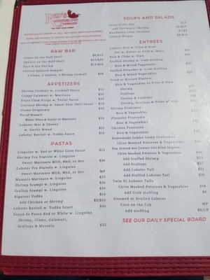 Menu photo 4 Red's Lobster Pot Restaurant Point Pleasant Beach, NJ