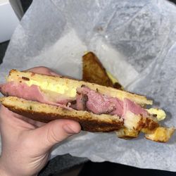 Mrs Powell’s Bakery - Pastrami breakfast sandwich