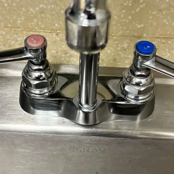 Care & Clean Services - After cleaning -- buildup removed, leaving faucet and sink clean and clear. - Office Cleaning Near Me