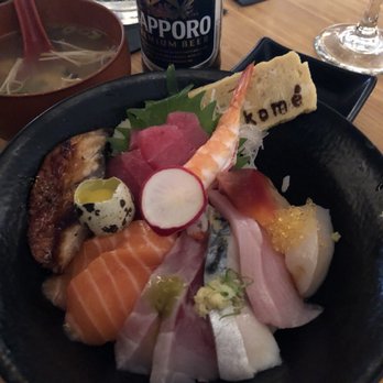 Komé - Chirashi with a quail egg - Japanese Near Me - Austin, Texas