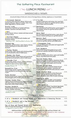 Menu photo 4 The Gathering Place Restaurant Grand Rapids, MI Menu photo 4 The Gathering Place Restaurant Grand Rapids, MI