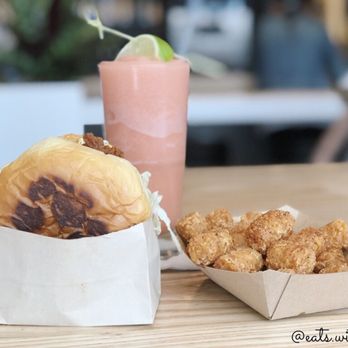 Ma'ono Fried Chicken - Fried Chicken Sandwich (medium spice level) and Tater Tots - Sandwiches Near Me - Seattle, Washington