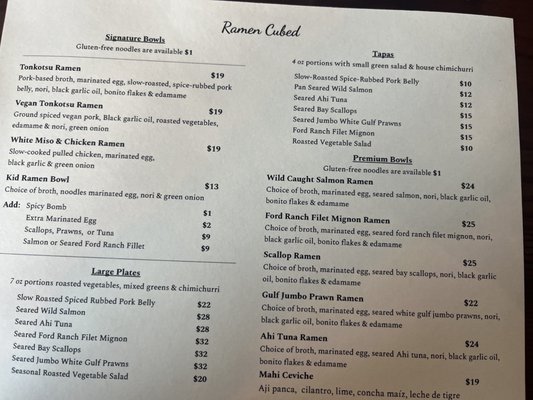 Menu photo 4 Willits Ramen Cubed Willits, CA