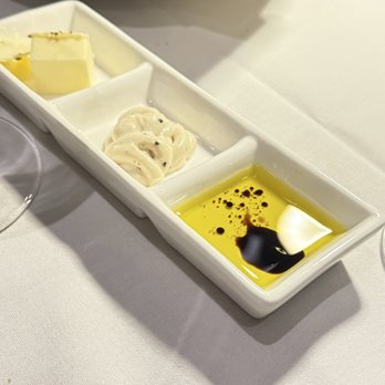 The Sea Fire Grill - art after dipping the bread in the oil - Seafood Near Me - Yonkers, New York