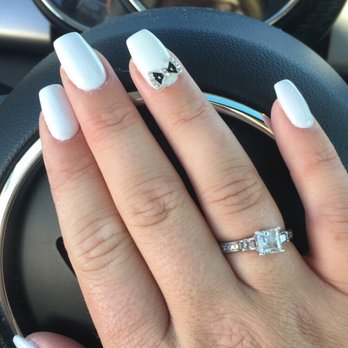 Beausejour Hair & Nails - Nails done by Crystal with cute bow detail. - Hair Salons Near Me - Milpitas, California
