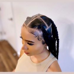 Jumbo knotless braids