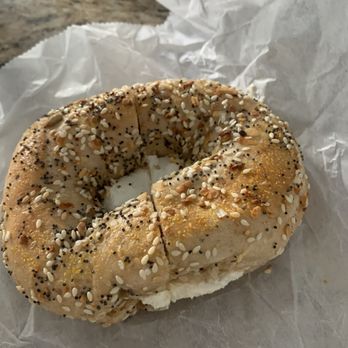 Naval Bagels - Multi grain with everything and plain cream cheese - Bagels Near Me - Annapolis, Maryland