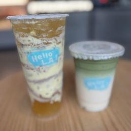 Mango passion and banana matcha
