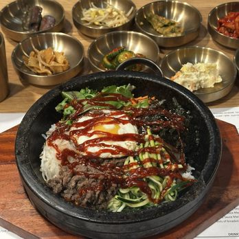 Korean Restaurant - Beef & Vegetables w/Rice in a Hot Stone Pot - Korean Near Me - Riverside, California