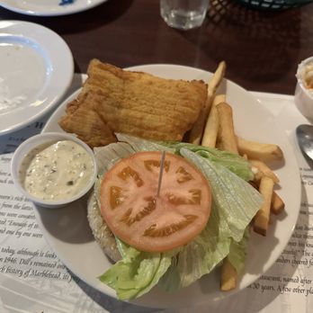 Three Cod Tavern - Fried haddock(Noreastah) + my missing tomato - American Near Me - Marblehead, Massachusetts Three Cod Tavern - Fried haddock(Noreastah) + my missing tomato - American Near Me - Marblehead, Massachusetts