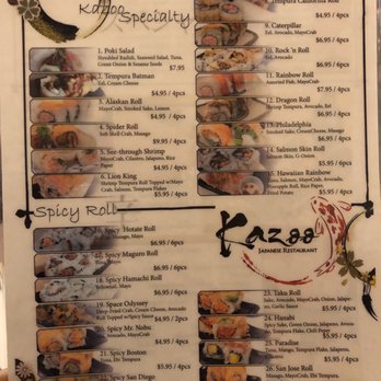 Kazoo Restaurant - Partial menu - Japanese Near Me - San Jose, California Kazoo Restaurant - Partial menu - Japanese Near Me - San Jose, California