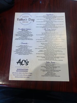 Menu photo 3 AC's Steakhouse Pub - Hernando Hernando, MS