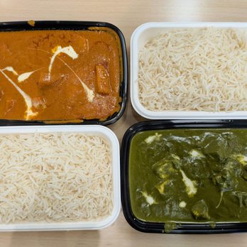 Simply Indian Restaurant - Butter Chicken (Top left) and Saag Paneer - Indian Near Me - Bellevue, Washington Simply Indian Restaurant - Butter Chicken (Top left) and Saag Paneer - Indian Near Me - Bellevue, Washington