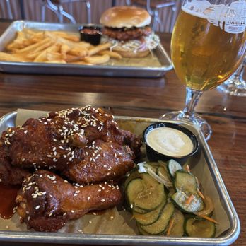 Burning Barrel Brewing and Spirits - Korean Crack Wings -  very unique - Cocktail Bars Near Me - Placerville, California