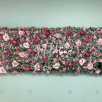 Teaberry - the name of a floral wall - Coffee & Tea Near Me - Fargo, North Dakota